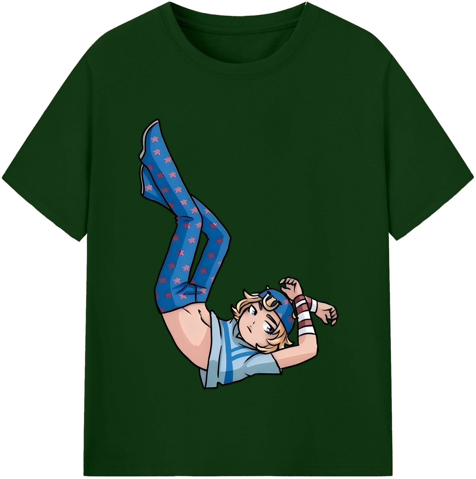 （画像用） ジョジョの奇妙な冒険 グイード?ミスタ JoJo's Bizarre Adventure Guido Mista 綿100％半袖Tシャツ（フロントプリント）